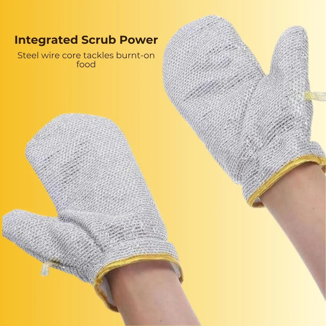 Steel Wire Dishwashing Glove - Pack Of 2 Pair - Image 2