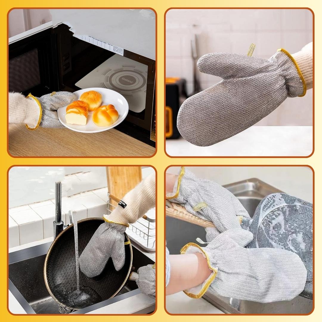 Steel Wire Dishwashing Glove - Pack Of 2 Pair - Image 5