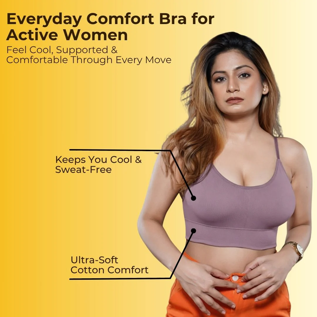Sweat absorbing Seamless comfortable Bra for summers - Pack Of 3 - Image 3