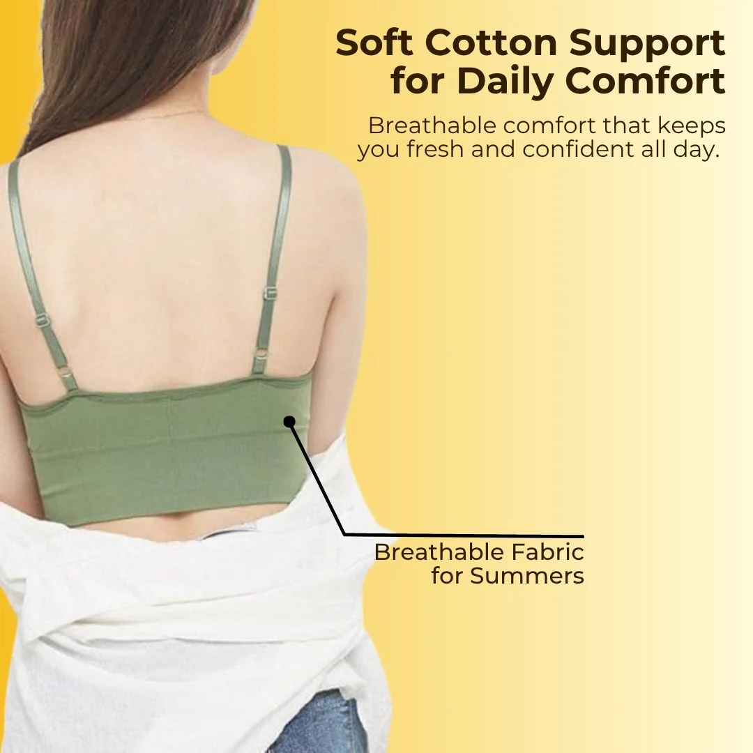Sweat absorbing Seamless comfortable Bra for summers - Pack Of 3 - Image 4
