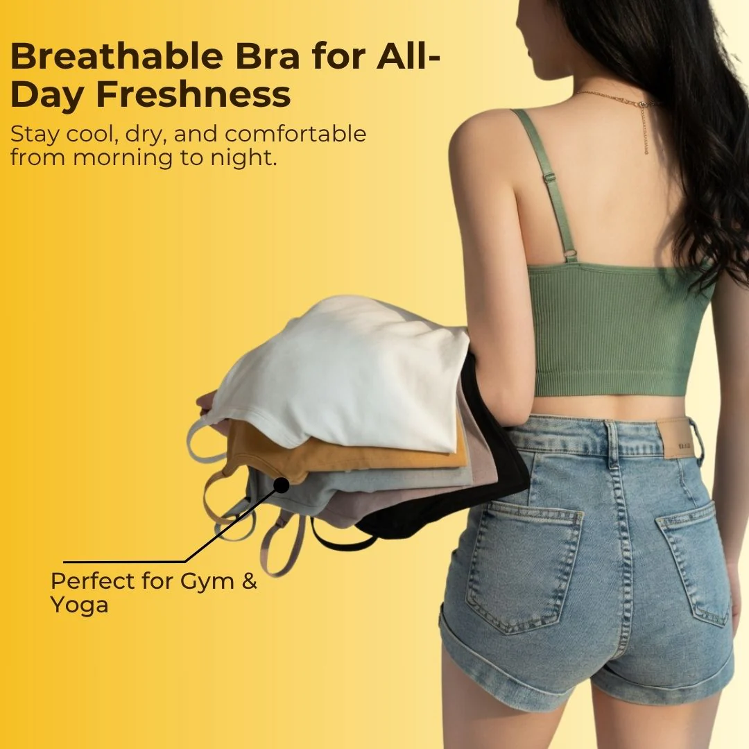 Sweat absorbing Seamless comfortable Bra for summers - Pack Of 3 - Image 5