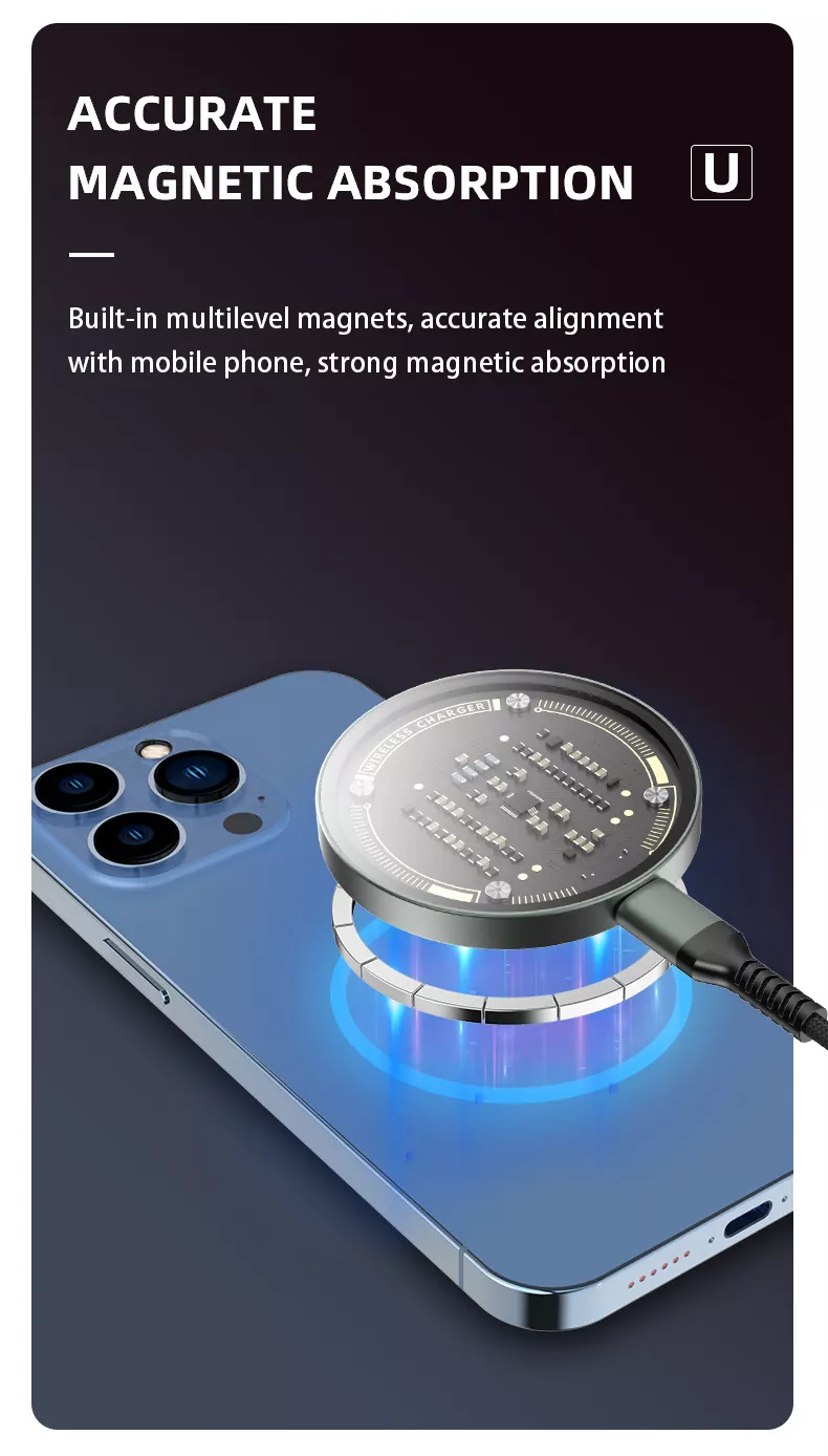 Transparent Magnetic Wireless Charger for iPhone - Image 13