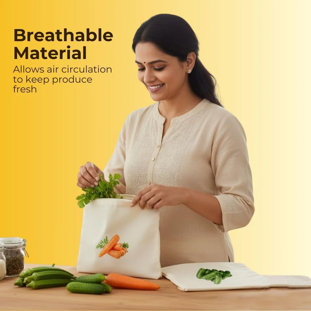 Reusable Vegetables Bags - Keeps Your Fruits & Vegetables Fresh & Nutritious Especially in Summers - Image 5