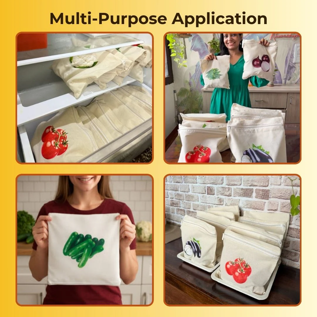 Reusable Vegetables Bags - Keeps Your Fruits & Vegetables Fresh & Nutritious Especially in Summers - Image 8