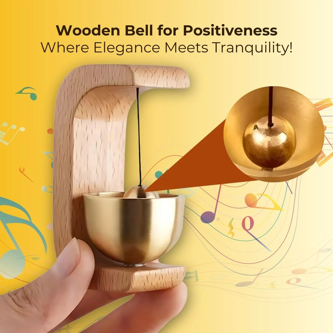 Wooden Spiritual Bell For Positiveness & Peace - Image 2