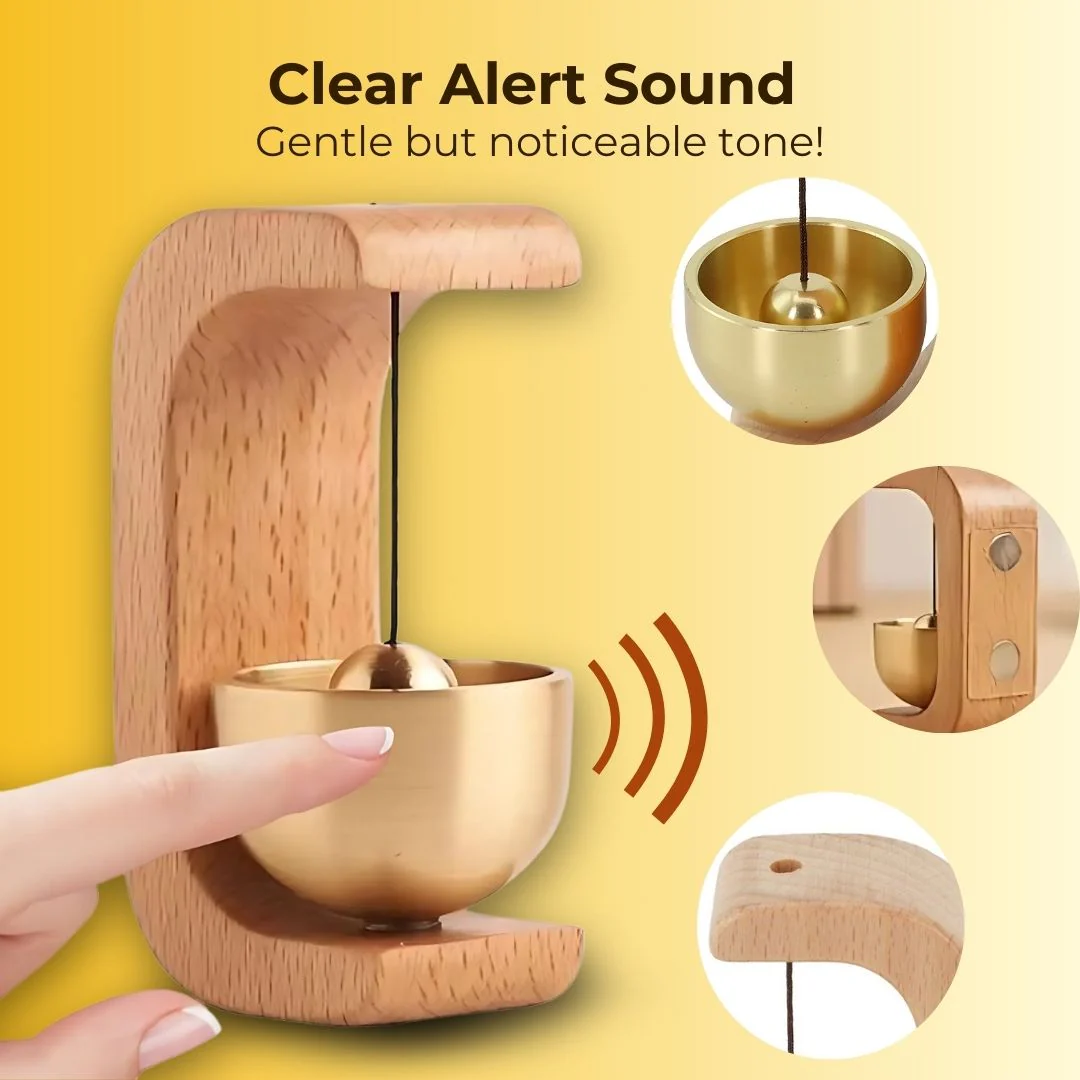 Wooden Spiritual Bell For Positiveness & Peace - Image 3