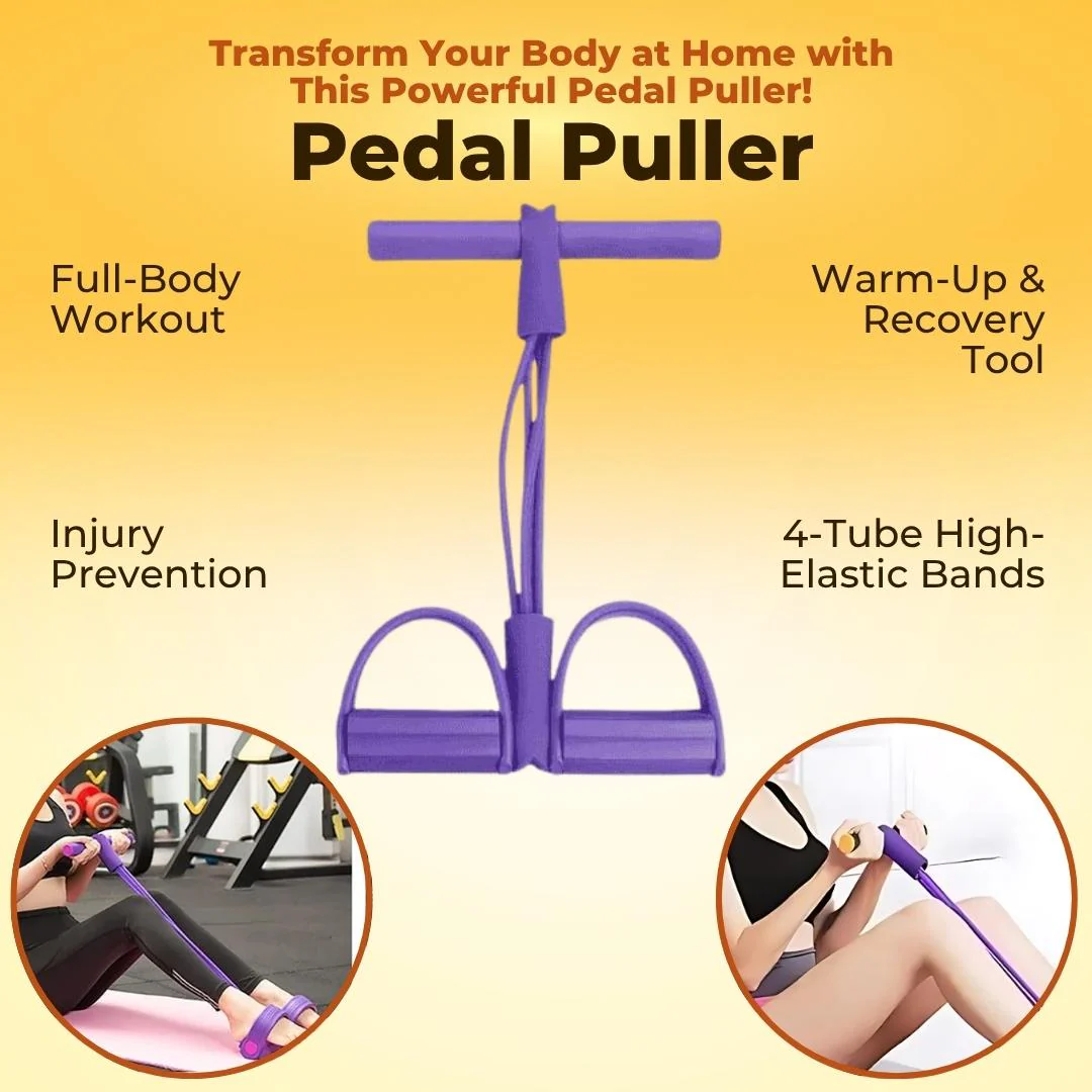 Pedal Puller Fitness Resistance Band : Get in shape by using this Just 15 Mins A Day With FREE 30 Day Fitness Guide